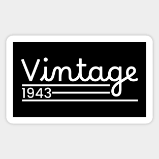 Vintage 1943 Men Women 80th Sticker